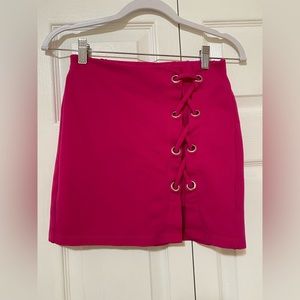 Shinestar - Hot Pink Skirt with detail on the side